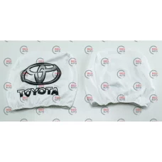 чехлы на подголовники белые (2 шт)  TOYOTA