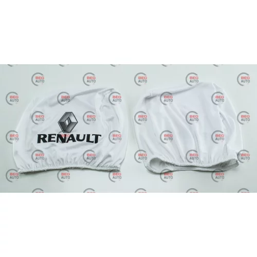 чохли на підголівники білі (2 шт)  RENAULT