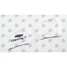 чехлы на подголовники белые (2 шт)  CHEVROLET