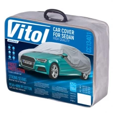 тент-накидка седан  L     483х178х120  PEVA с подкладкой, карман зеркал Vitol