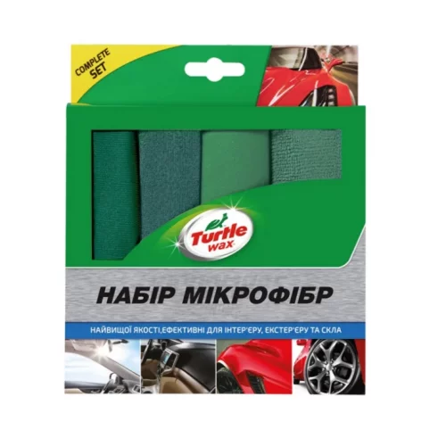 салфетка микрофибра профессиональная для наружной полировки (30х40) Turtle Wax (набор 4шт)