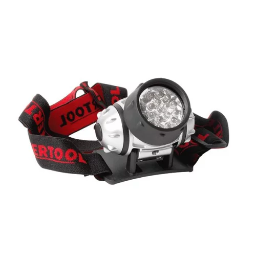 ліхтарик діодний налобний 19 LED 3хAAA, 4 режими Intertool