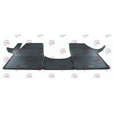 коврики салона VW T5/T6  2003-2015 (1+1)  борт 1см, евроклетка (3шт) Polytep