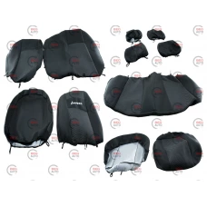 чехлы салона Chevrolet/ЗАЗ Lanos съемные подголовники, 4 подголовника, черные ткань