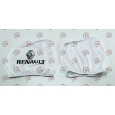 чехлы на подголовники белые (2 шт)  RENAULT