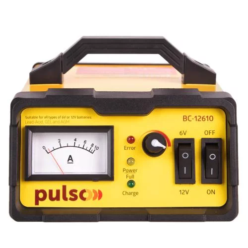 пристрій зарядний трансф. Vitol Pulso  6-12В 0-10A, 10-120 А/год LED-стрілочний індикатор