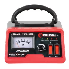 пристрій зарядний трансф. Intertool  6-12В  0-10А, до 100 А/год стрілочний індикатор