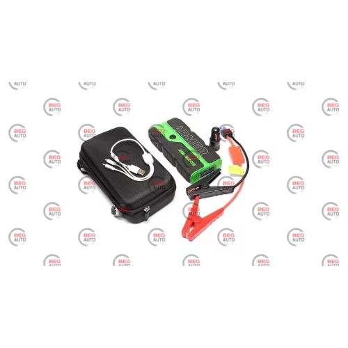 портативное универс. пуско-зар. устр-во 12V, Li-Ion АКБ 16000mAh, старт 800А, 2USB переходники сумка