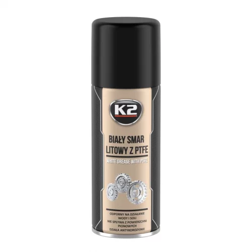 мастило  літієве аерозоль К2 White Grease PTFE 400мл