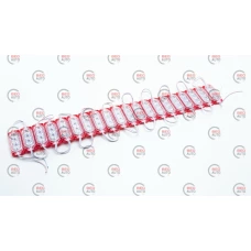 Модуль светодиодный 12V Красный  3 SMD 2835 0.6W 3D (20шт)