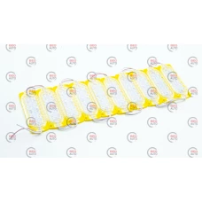Модуль светодиодный 12V Желтый 12 SMD 2835 12D 2,4W линза (10шт)