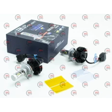 лампа LED H4 12V-24V  50W X3 6000K 6000L радиатор