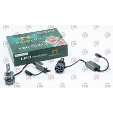 лампа LED H7 12V-24V  55W MICHI 5500K 5300L CAN BUS радиатор с вентилят.