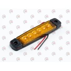 фонарь маркерн. прямоугол. оранж. 100х20 LED линза 6 SMD