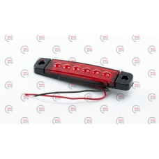 фонарь маркерн. прямоугол. красный 100х20 LED линза 6 SMD