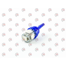Лампа LED БЦ 12V W5W (W2,1x9,5d) T10 BLUE  5 SMD