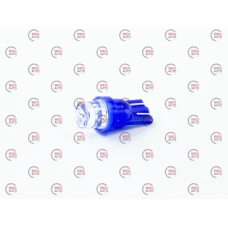 Лампа LED БЦ 12V W5W (W2,1x9,5d) T10 BLUE  1-диод (1шт)