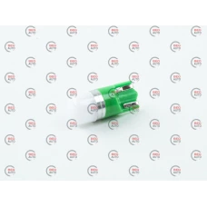 Лампа LED БЦ 12V W5W (W2,1x9,5d) T10 GREEN  1 SMD 3030 Chip Philips 120Lm (12V-24V)