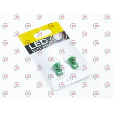 Лампа LED БЦ 12V W5W (W2,1x9,5d) T10 GREEN  4-диода