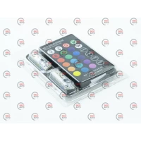 Лампа LED БЦ 12V W5W (W2,1x9,5d) T10 RGB  6 SMD 5050 силикон с пультом