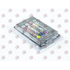 Лампа LED БЦ 12V W5W (W2,1x9,5d) T10 RGB 12 SMD COB силикон с пультом