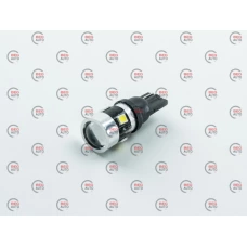 Лампа LED БЦ 12V W5W (W2,1x9,5d) T10 WHITE  6 SMD 2835 FPC з лінзою 220Lm