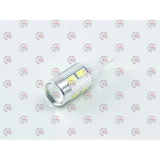 Лампа LED БЦ 12V W5W (W2,1x9,5d) T10 WHITE  10 SMD 5630 лінза