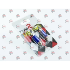 Лампа LED AC 24V T10.5х36 SV8,5 BLUE  2-диода