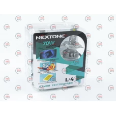 лампа LED H4 12V  70W Nextone L4 6000K 18000L CAN BUS радиатор с вентилят.
