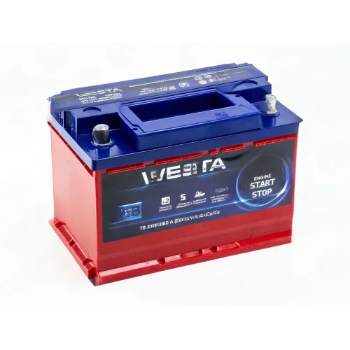 Аккумулятор   Westa  78Ач 750A EFB (Start-Stop) (L3) (0) Евро прав +