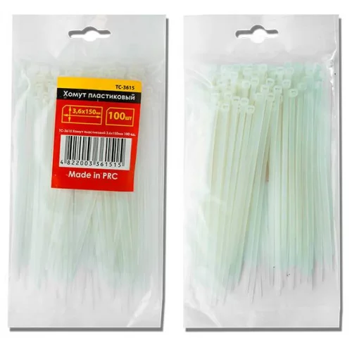 хомут пластиковий 150 x 2,5  білий  Intertool
