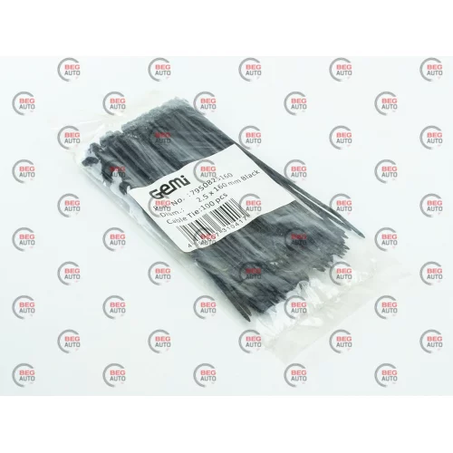 хомут пластиковый 160 x 2,5  черный  Norma
