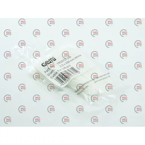 хомут пластиковый 150 x 3,6  белый  Norma