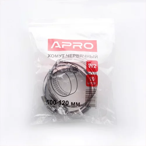 хомут нержавеющий   9мм Apro 100-120мм