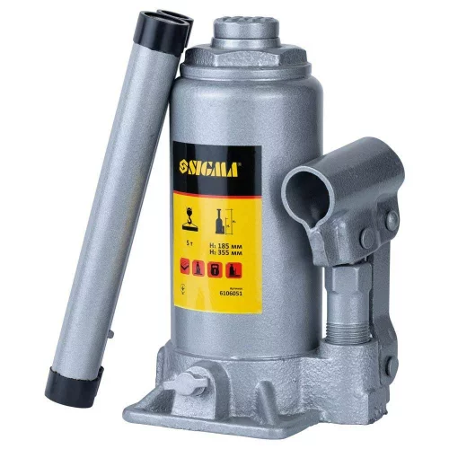 домкрат гідравл.   5Т  185-355мм  (коробка) Sigma