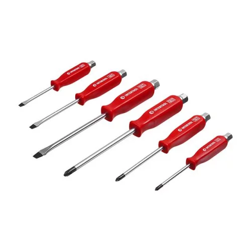 набір викруток ударних  6 шт під ключ SL5,6,8 PH1,2,3 Intertool (блістер)