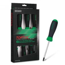 набір викруток TORX з отвором 6 шт T10,T15,T20,T25,T30,T40, магнітні Toptul