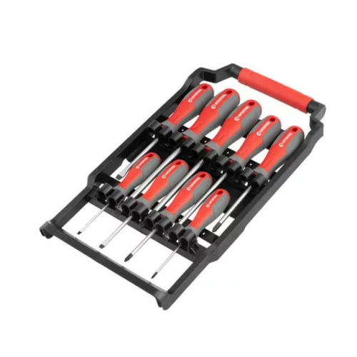 набір викруток  9 шт магнітні SL3,5,6,8 PH0,1,2,3 (планшет) Intertool