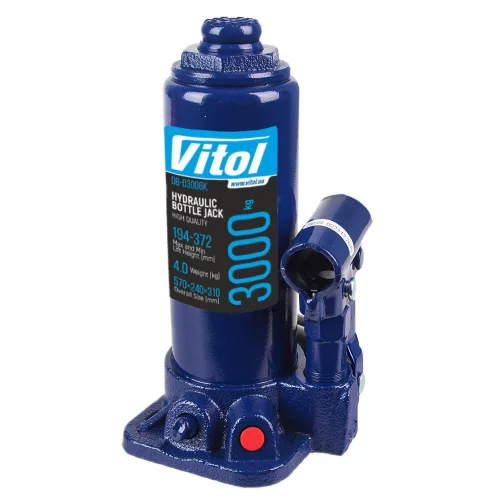 домкрат гидравл.  3Т  194-372мм  (футляр) Vitol