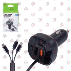 FM модулятор C35  USB/MP3/12-24В/USB зарядка 3,1А/Bluetooth 5.0/кабель Type C/iPhone/Micro USB