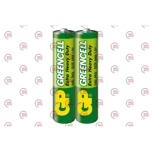 батарейка  AAA  солевая 1.5V минипальчик GP Greencell 2шт  пленка