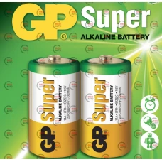 батарейка  тип C  лужна 1.5V середня GP Super Alkaline 2шт  блістер