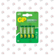батарейка  AA  солевая 1.5V пальчик GP Greencell 4шт  блистер