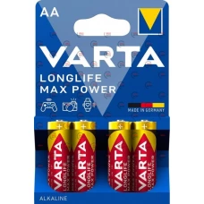 батарейка  AA  лужна 1.5V пальчик Varta Longlife Max Power 4шт блістер
