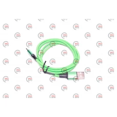 кабель для заряджання Armer  USB - Type-C,  1м, зелений, круглий, ткан. обплет.