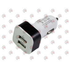 зарядка от прикуривателя  2USB  2.1А квадратный, Евро