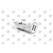 зарядка от прикуривателя 12Atelie  2USB  2.1А, круг белый, Евро