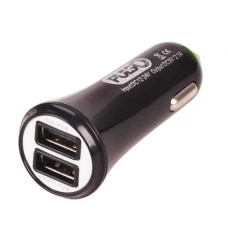 зарядка от прикуривателя Voin  2USB  2.1А черный, удлиненный Евро/ВАЗ