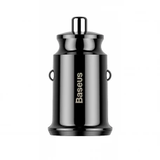 зарядка от прикуривателя Baseus  2USB 3.1А круг черный (30W), Евро