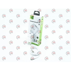 зарядка от cети 220В на  USB 2.4A белая + кабель USB -  iPhone